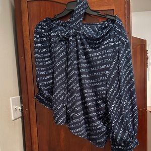 Elegant Navy Asymmetrical Skirt